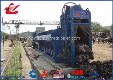 PLC Controlled Hydraulic Shear Baler Scrap Mesin Logam Untuk Angle Iron WANSHIDA