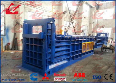 kualitas  125 Ton Horizontal Baler Waste PET Bottle Baling Machine For Plastic Bottles And Cartons pabrik