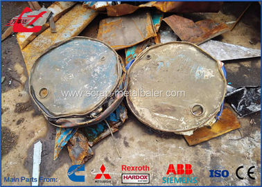 Beli Scrap Hydraulic 210L Steel Drum Crusher 250 KN Push Force One Year Guarantee online manufacture