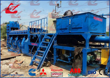 PLC Controlled Hydraulic Shear Baler Scrap Mesin Logam Untuk Angle Iron WANSHIDA