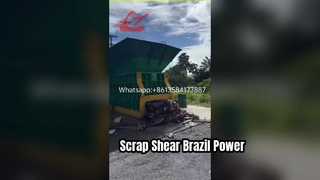 Geser logam kontainer bekas WANSHIDA 630ton bekerja di Brasil